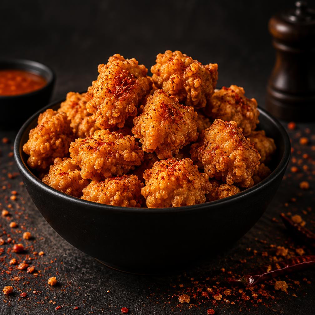 Crispy chicken popcorn at TnT's Solapur